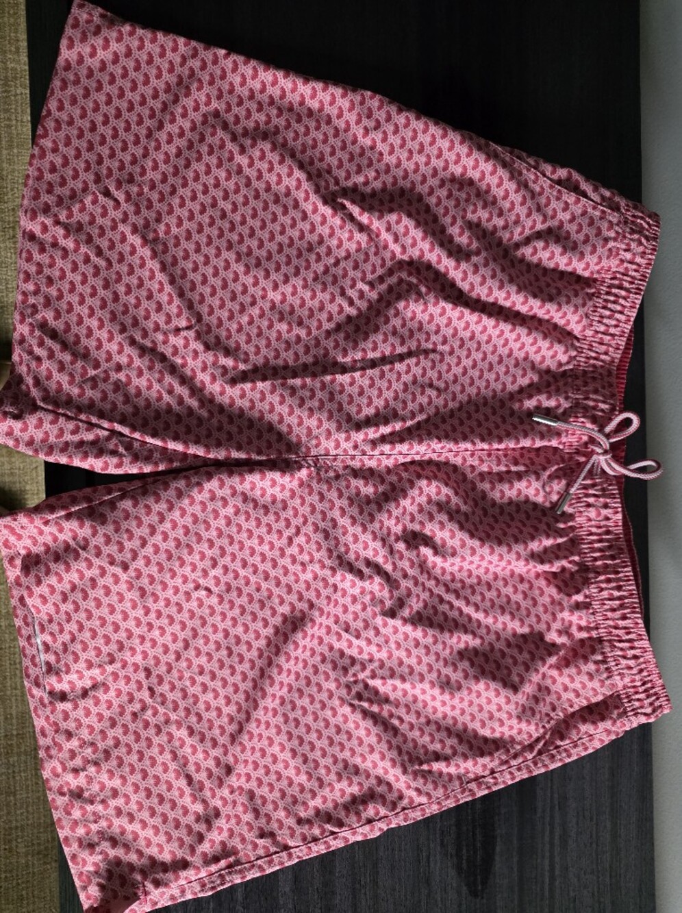 Peter Millar Men’s XL Pink Red Print Swim Trunks Board Shorts